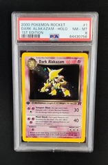 Dark Alakazam 1/82 PSA 8 NM-MINT 1st Edition Team Rocket Pokemon Graded Card